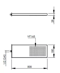 Disegno tecnico del prodotto SPC100