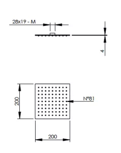 Disegno tecnico del prodotto SSQ200