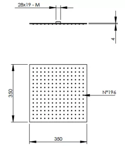 Disegno tecnico del prodotto SSQ350