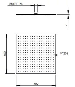 Technical drawing of product SSQ400