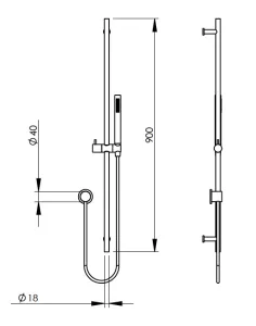 Disegno tecnico del prodotto STB-STA901