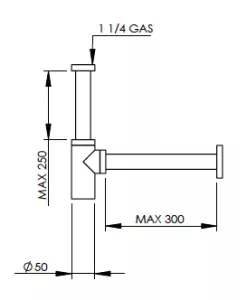 Technical drawing of product STE125