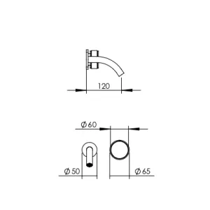 Technical drawing of product STO100