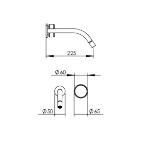 Technical drawing of product STO225