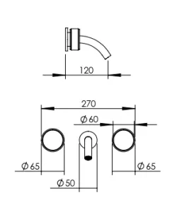 Technical drawing of product STO250