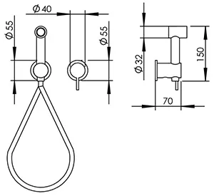 Disegno tecnico del prodotto STY080