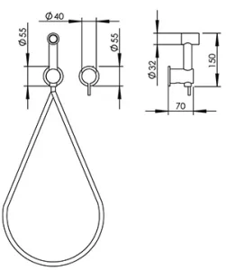 Technical drawing of product STY120