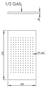 Disegno tecnico del prodotto TOP570