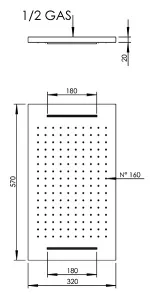 Technical drawing of product TOP572