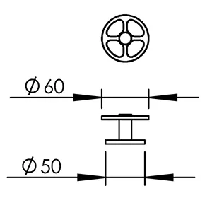 Technical drawing of product VOL020