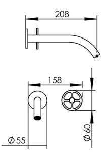 Technical drawing of product VOL210