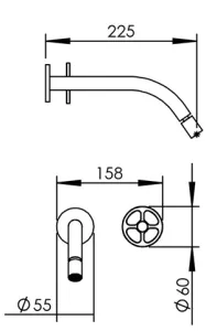 Technical drawing of product VOL225