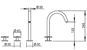 Technical drawing of product VOL232