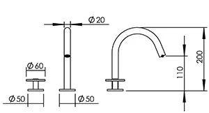 Technical drawing of product VOL240