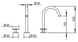 Technical drawing of product VOL242