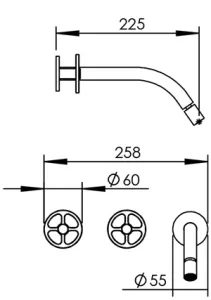 Disegno tecnico del prodotto VOL295