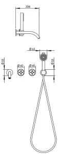 Technical drawing of product VOL450-455